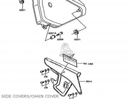 SIDE COVERS/CHAIN COVER - KE100-B11 1992 UNITED KINGDOM
