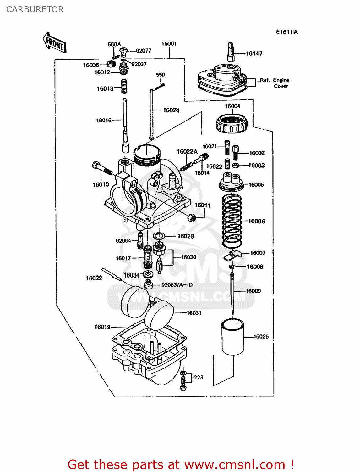 CARBURETOR KE100-B11 1992 USA CANADA
