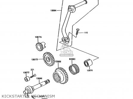 KICKSTARTER MECHANISM - KE100-B11 1992 USA CANADA