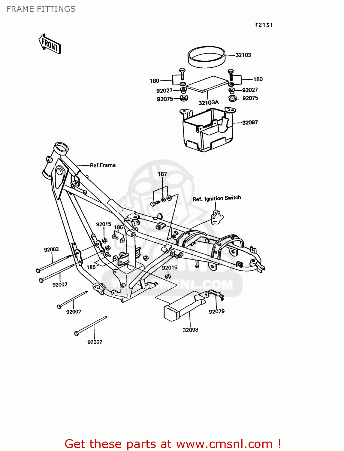 FRAME FITTINGS KE100-B12 1993 USA CANADA