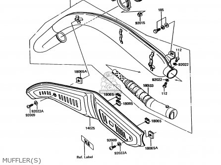 MUFFLER(S) - KE100-B12 1993 USA CANADA