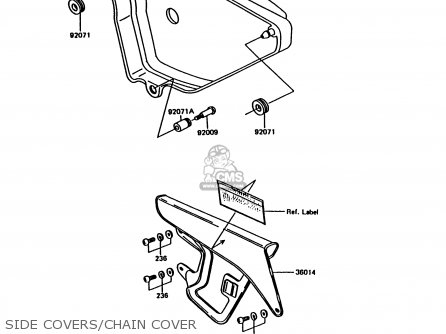 SIDE COVERS/CHAIN COVER - KE100-B12 1993 USA CANADA