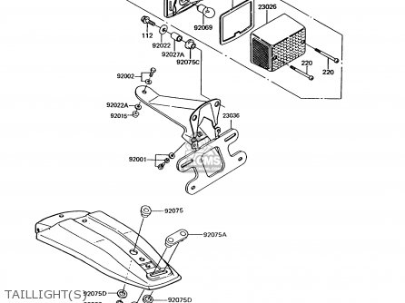 TAILLIGHT(S) - KE100-B12 1993 USA CANADA