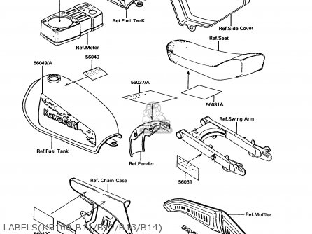 LABELS(KE100-B11/B12/B13/B14) - KE100-B12 1993 USA CANADA