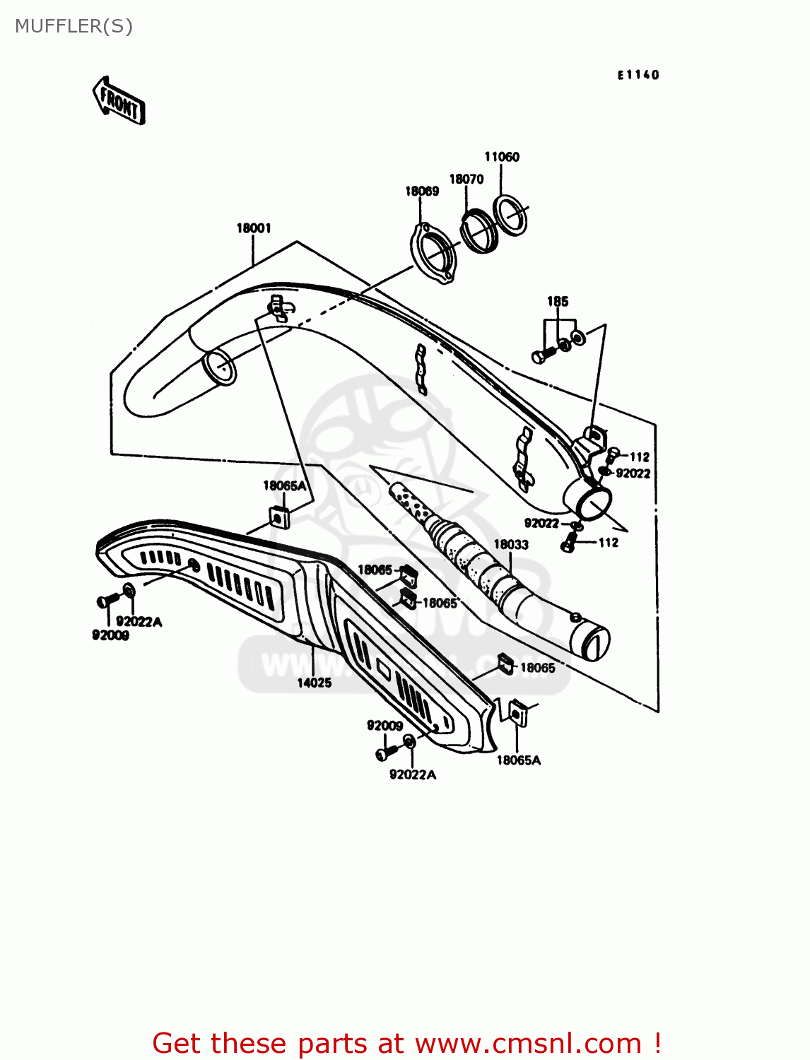 MUFFLER(S) KE100-B13 1994 UNITED KINGDOM