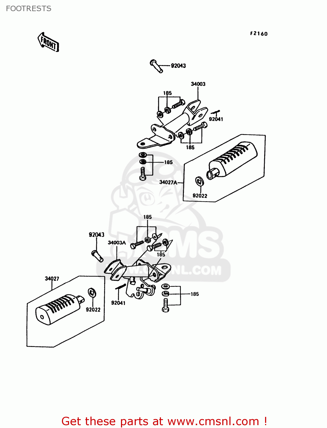 FOOTRESTS KE100-B13 1994 UNITED KINGDOM