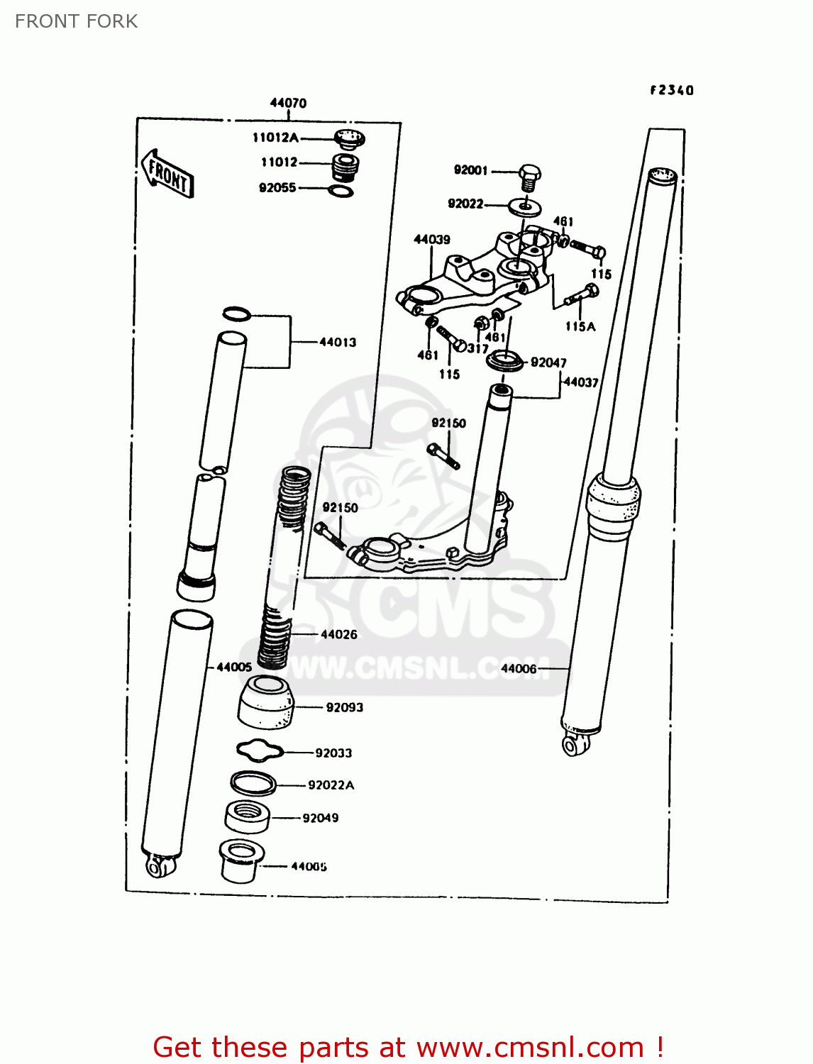 FRONT FORK KE100-B13 1994 UNITED KINGDOM