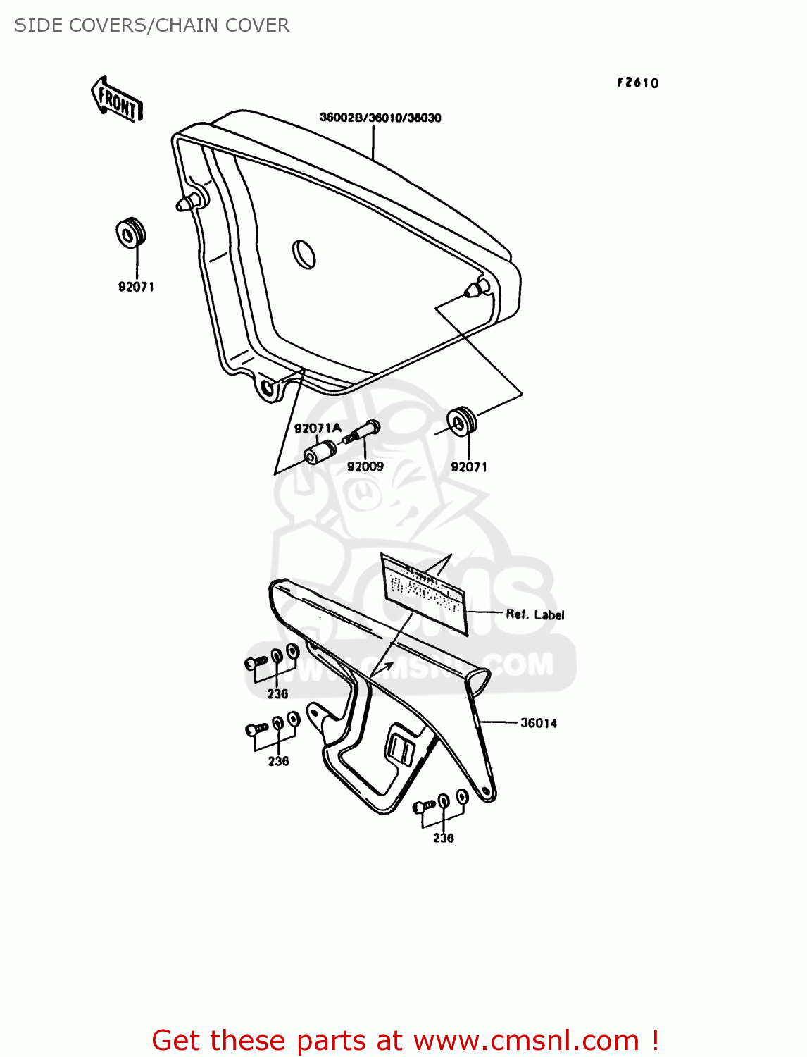 SIDE COVERS/CHAIN COVER KE100-B13 1994 UNITED KINGDOM