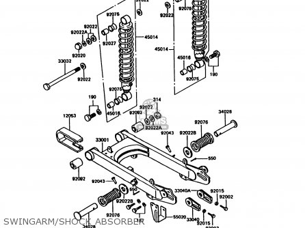 SWINGARM/SHOCK ABSORBER - KE100-B13 1994 UNITED KINGDOM