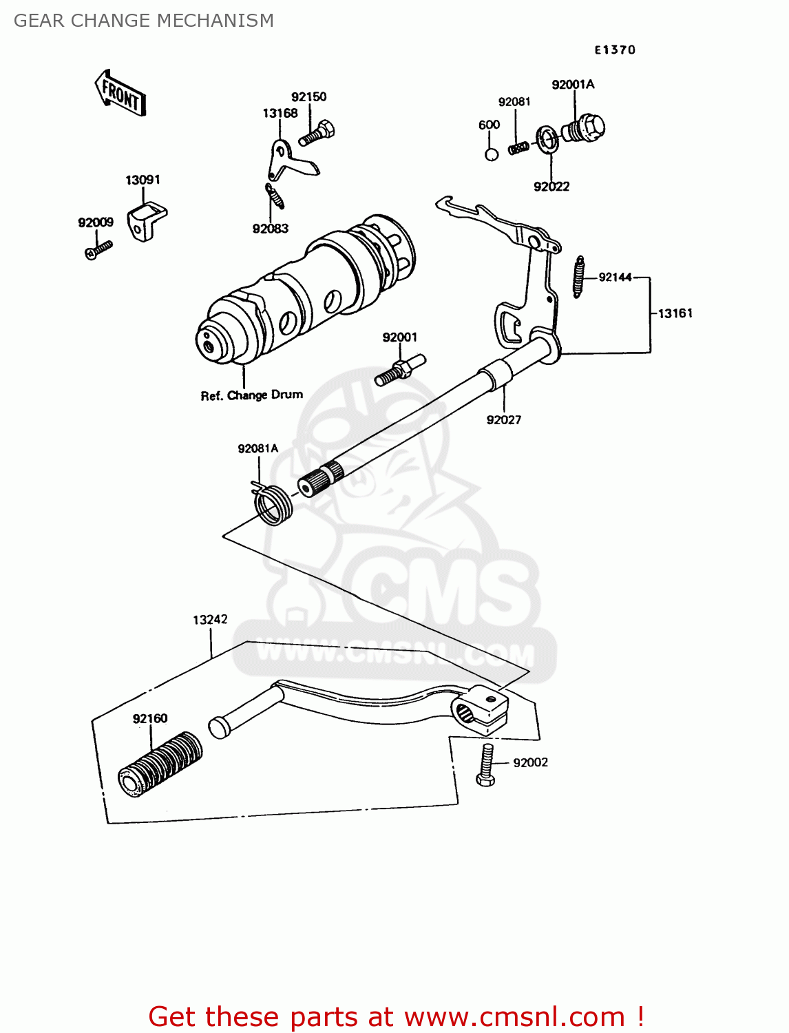 GEAR CHANGE MECHANISM KE100-B13 1994 USA CANADA