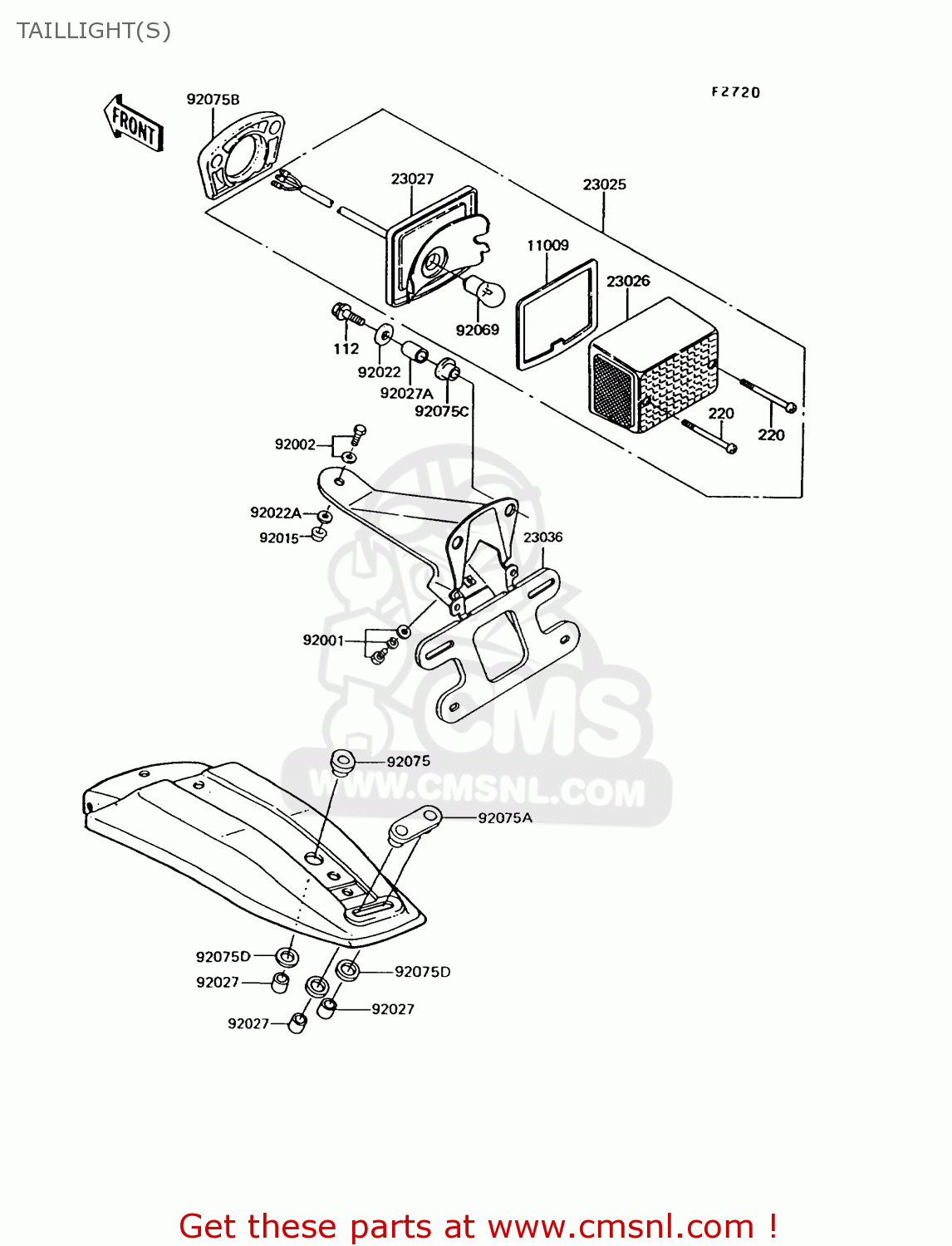 TAILLIGHT(S) KE100-B13 1994 USA CANADA
