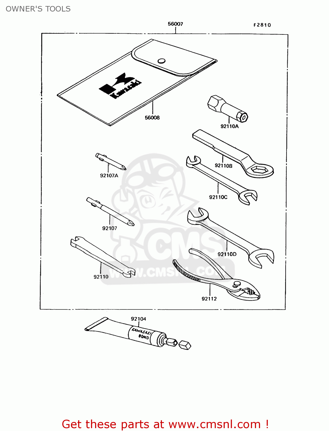 OWNER'S TOOLS KE100-B13 1994 USA CANADA