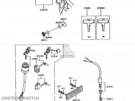 IGNITION SWITCH - KE100-B13 1994 USA CANADA