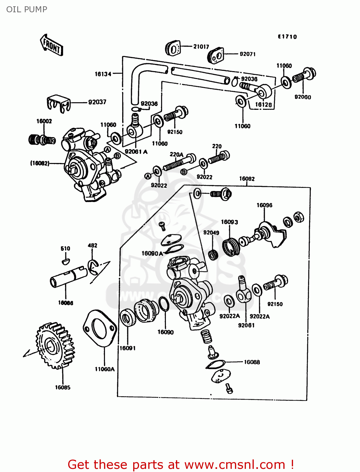 OIL PUMP KE100-B14 1995 USA CANADA