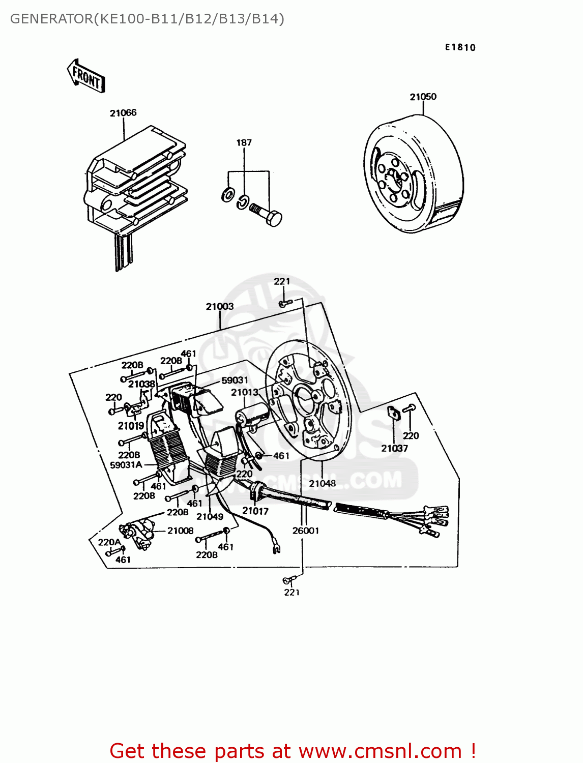 GENERATOR(KE100-B11/B12/B13/B14) KE100-B14 1995 USA CANADA