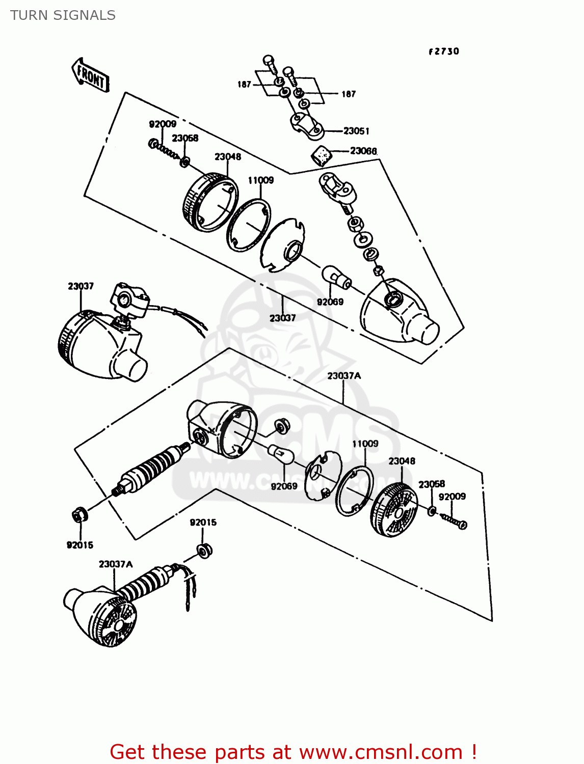 TURN SIGNALS KE100-B14 1995 USA CANADA