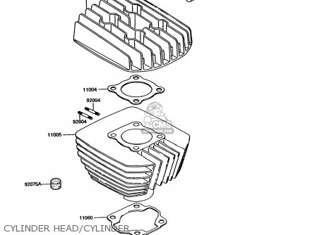 CYLINDER HEAD/CYLINDER - KE100-B14 1995 USA CANADA