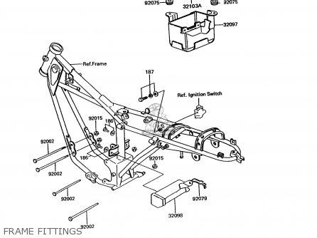 FRAME FITTINGS - KE100-B14 1995 USA CANADA