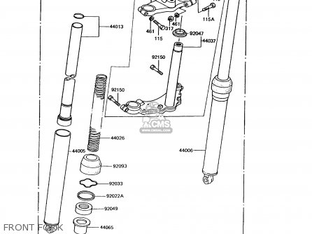FRONT FORK - KE100-B14 1995 USA CANADA