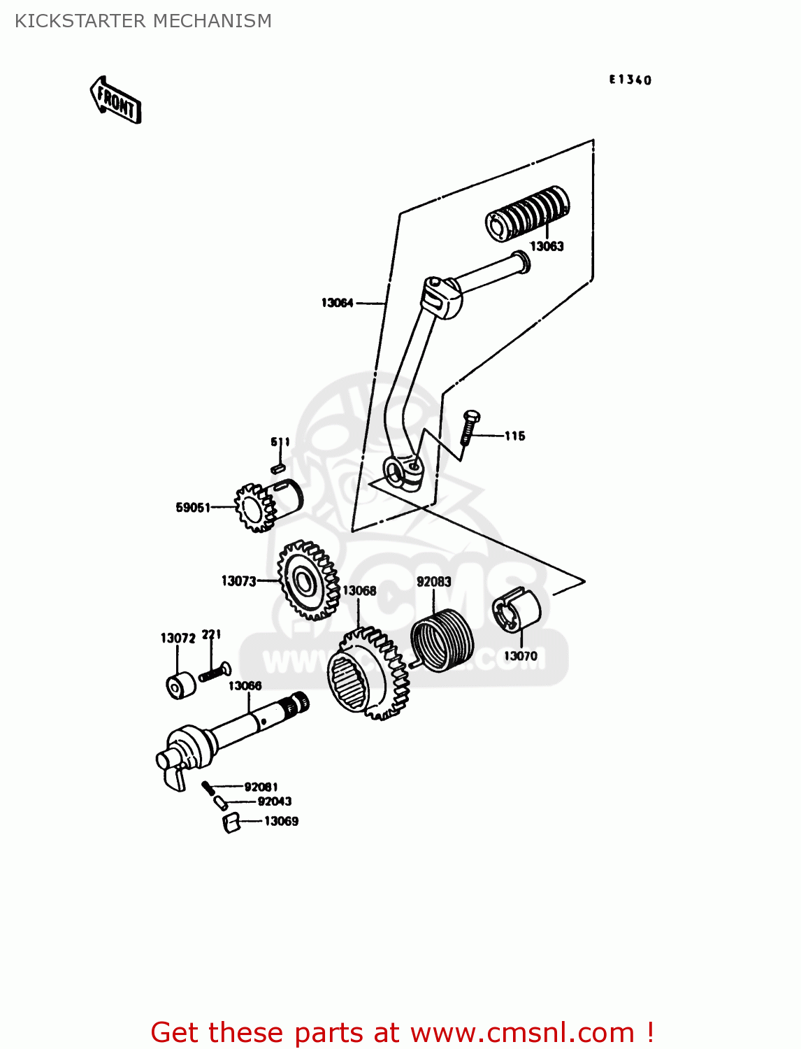 KICKSTARTER MECHANISM KE100-B15 1996 UNITED KINGDOM