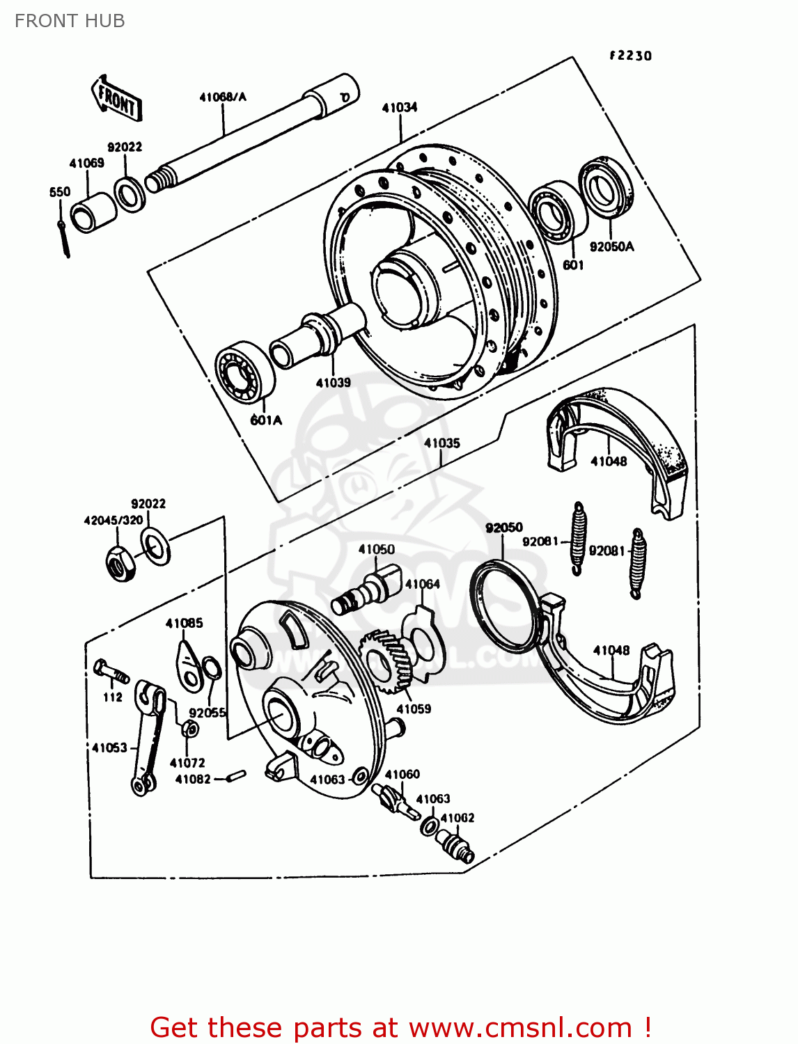 FRONT HUB KE100-B15 1996 UNITED KINGDOM