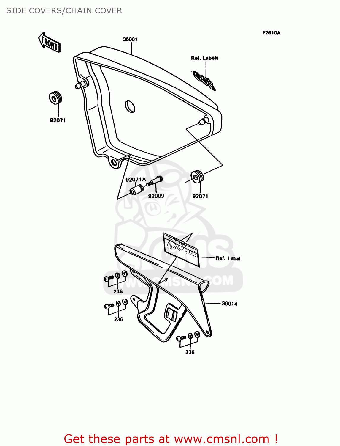 SIDE COVERS/CHAIN COVER KE100-B15 1996 UNITED KINGDOM