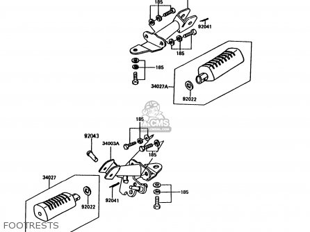 FOOTRESTS - KE100-B15 1996 UNITED KINGDOM