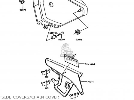 SIDE COVERS/CHAIN COVER - KE100-B15 1996 UNITED KINGDOM