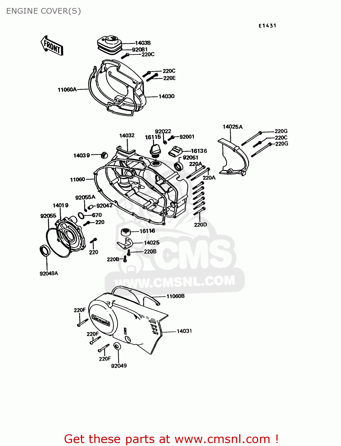 ENGINE COVER(S) KE100-B15 1996 USA CANADA