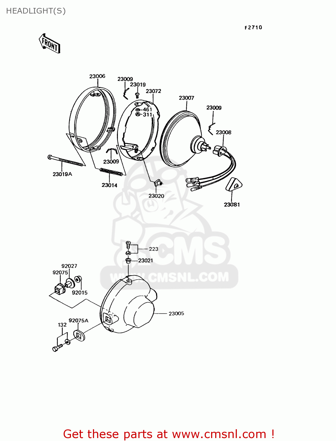 HEADLIGHT(S) KE100-B15 1996 USA CANADA