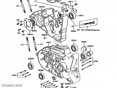 CRANKCASE - KE100-B15 1996 USA CANADA