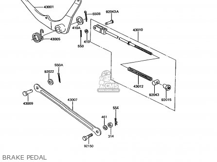 BRAKE PEDAL - KE100-B15 1996 USA CANADA