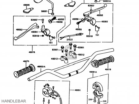 HANDLEBAR - KE100-B15 1996 USA CANADA