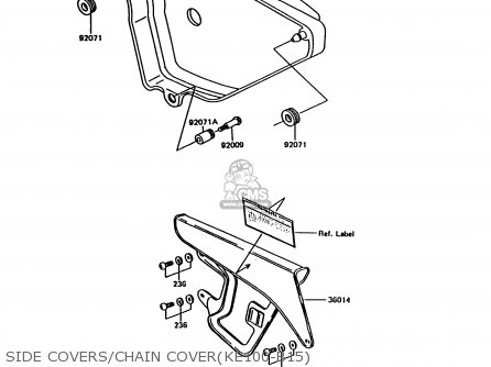 SIDE COVERS/CHAIN COVER(KE100-B15) - KE100-B15 1996 USA CANADA