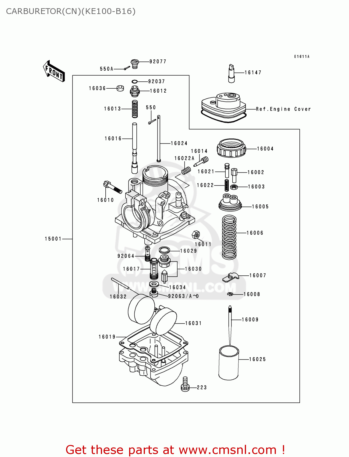 CARBURETOR(CN)(KE100-B16) KE100-B16 1997 USA CANADA