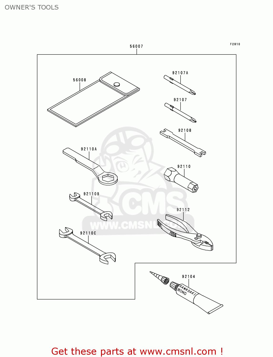 OWNER'S TOOLS KE100-B16 1997 USA CANADA