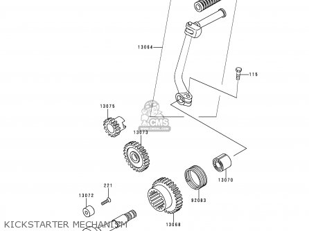 KICKSTARTER MECHANISM - KE100-B16 1997 USA CANADA