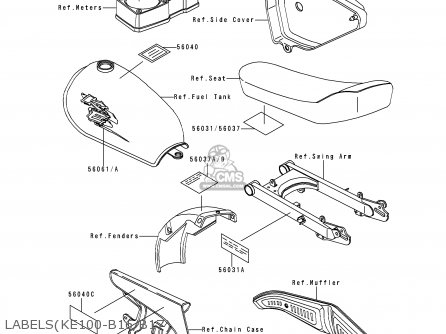 LABELS(KE100-B16/B17) - KE100-B16 1997 USA CANADA