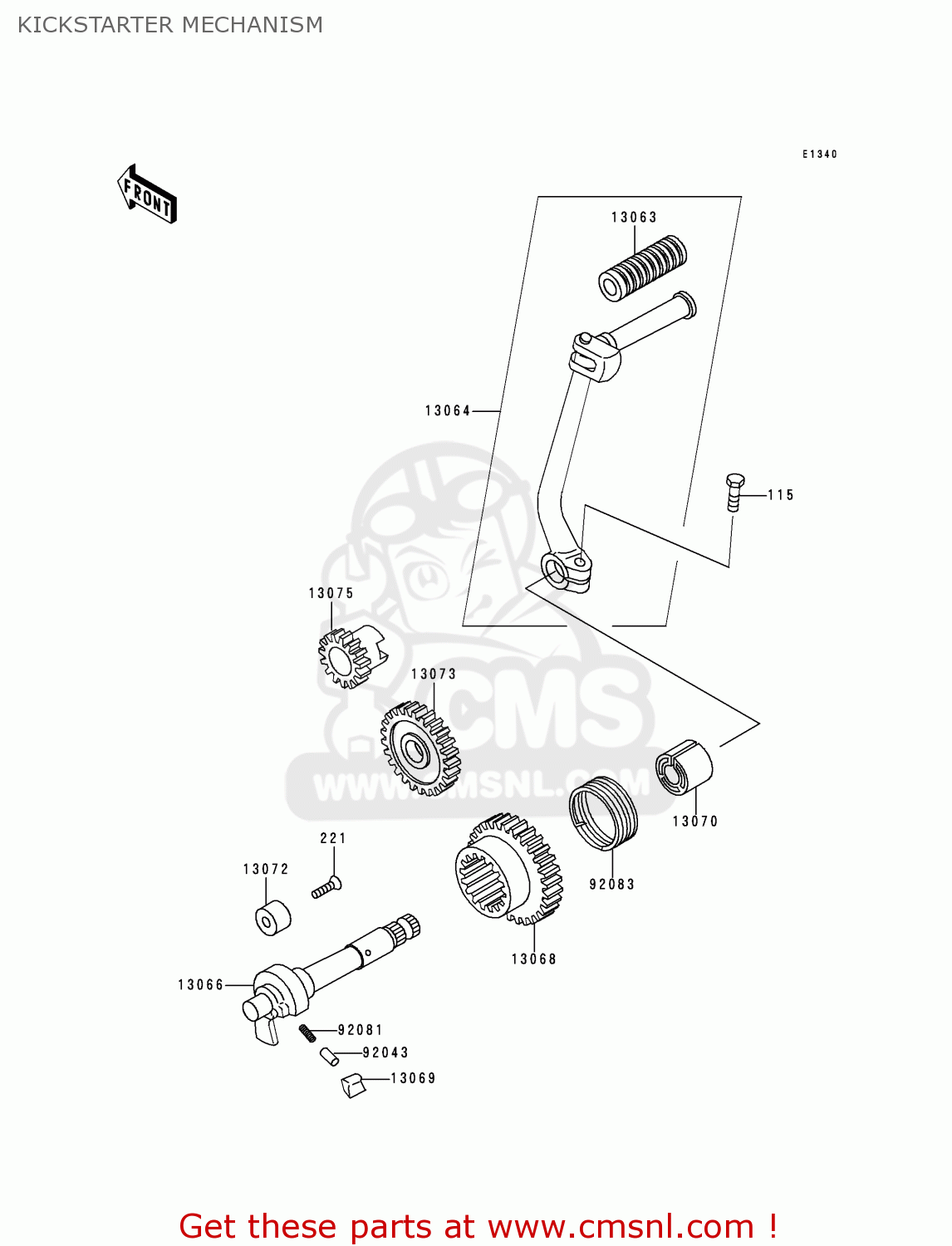 KICKSTARTER MECHANISM KE100-B17 1998 USA