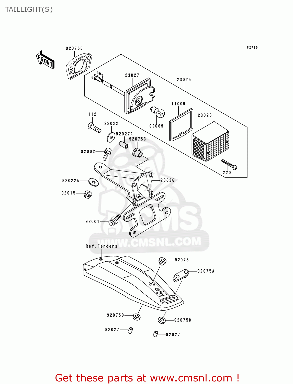 TAILLIGHT(S) KE100-B17 1998 USA