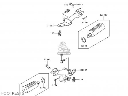 FOOTRESTS - KE100-B17 1998 USA