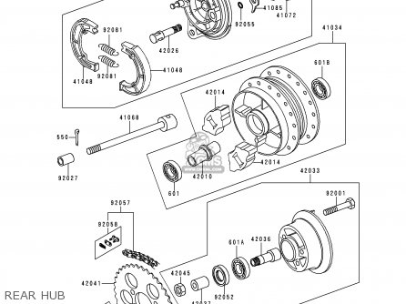 REAR HUB - KE100-B17 1998 USA
