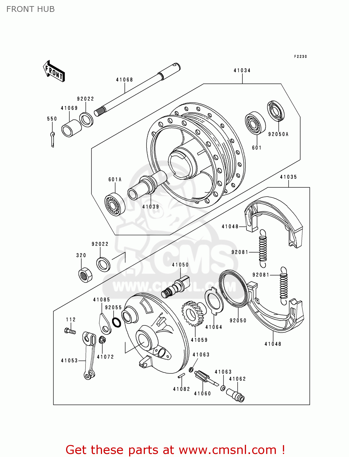 FRONT HUB KE100-B18 1999 USA