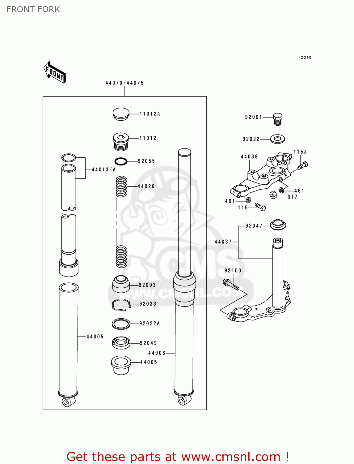 FRONT FORK KE100-B18 1999 USA