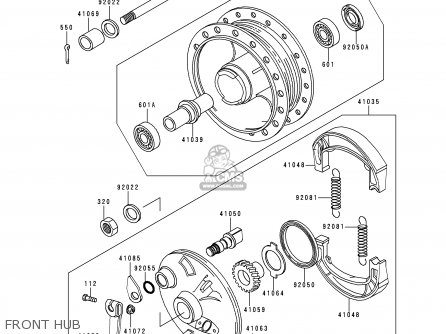 FRONT HUB - KE100-B18 1999 USA