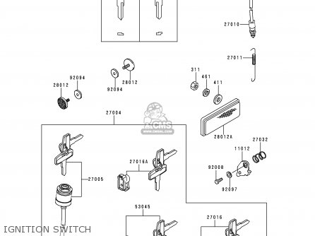 IGNITION SWITCH - KE100-B18 1999 USA