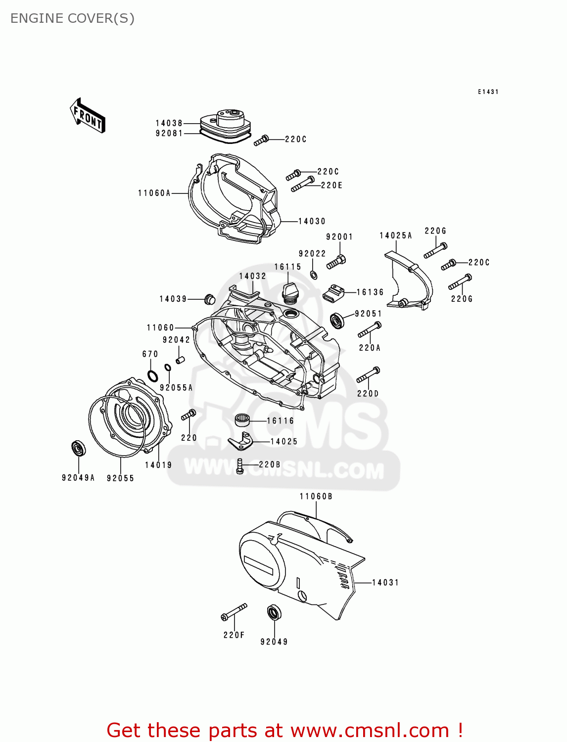 ENGINE COVER(S) KE100-B19 2000 USA CANADA