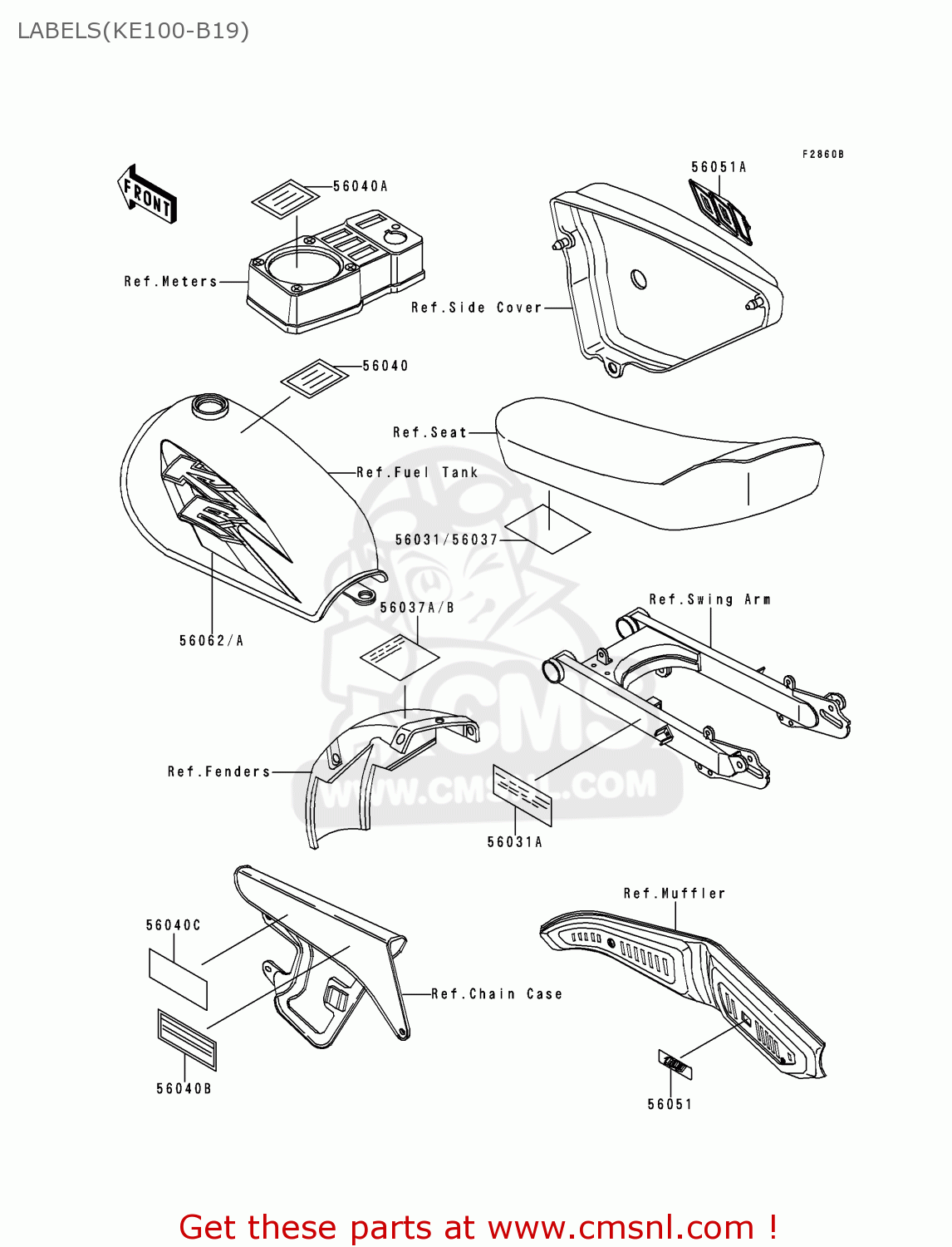 LABELS(KE100-B19) KE100-B19 2000 USA CANADA