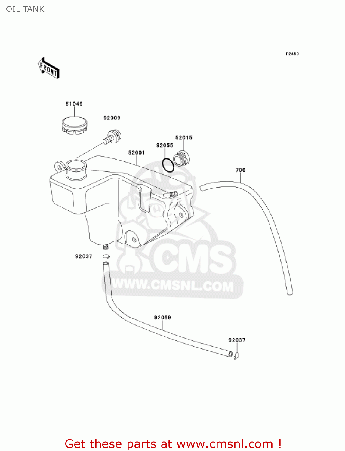 OIL TANK KE100-B20 KE100 2001 USA CANADA