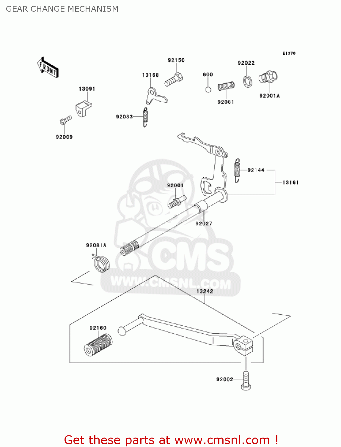GEAR CHANGE MECHANISM KE100-B20 KE100 2001 USA CANADA